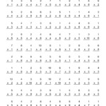 The 100 Vertical Questions -- Multiplication Facts -- 1-6 within Multiplication Worksheets 6 Facts