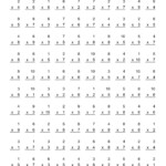 The 100 Vertical Questions    Multiplication Facts    1 8 Intended For Multiplication Worksheets Vertical