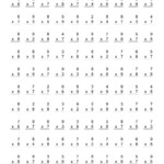 The 100 Vertical Questions -- Multiplication Facts -- 7-9 with regard to Multiplication Worksheets Vertical