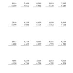 The 4-Digit3-Digit Multiplication (B) Long with regard to Printable Long Multiplication