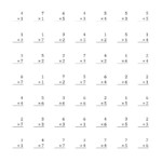 The Multiplication Facts To 49 No Zeros (B) Math Worksheet with Multiplication Worksheets X1