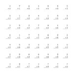 The Multiplication Facts To 49 No Zeros (B) Math Worksheet with Multiplication Worksheets X1