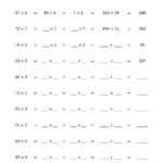 The Multiply 2 Digit1 Digit Numbers Using The Intended For O Multiplication Worksheets