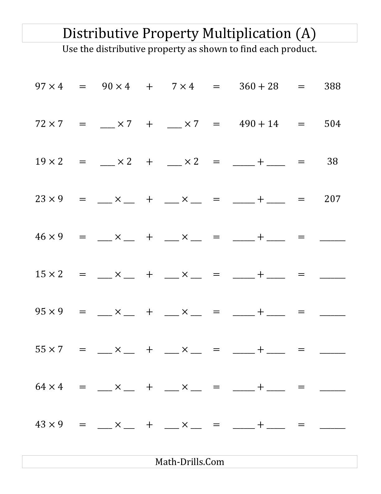The Multiply 2-Digit1-Digit Numbers Using The intended for O Multiplication Worksheets