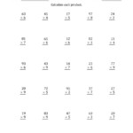 The Multiplying 2-Digit1-Digit Numbers (B) Math in Printable Multiplication By 2