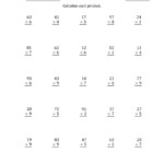 The Multiplying 2 Digit1 Digit Numbers (B) Math Within Multiplication Worksheets Regrouping