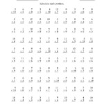 The Multiplyinganchor Facts 0, 1, 2, 3, 4, 5, 6, 7, 8, 9 inside 5 Multiplication Printable