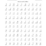 The Multiplyinganchor Facts 0, 1, 2, 3, 4, 5, 6, 7 And with Multiplication Worksheets 4S And 5S