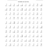 The Multiplyinganchor Facts 0, 1, 2, 5 And 10 (Other for Printable Multiplication Worksheets 0-10