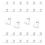 The Scary Multiplication (3-Digit2-Digit) (A) Math pertaining to Multiplication Worksheets Halloween