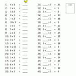 Times Table Tests - 2 3 4 5 10 Times Tables for Printable Multiplication Test