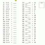 Times Table Tests - 2 3 4 5 10 Times Tables regarding Free Printable Multiplication Quiz Worksheets