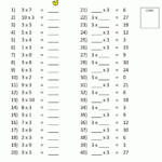 Times Table Tests - 2 3 4 5 10 Times Tables within Printable Multiplication 4S