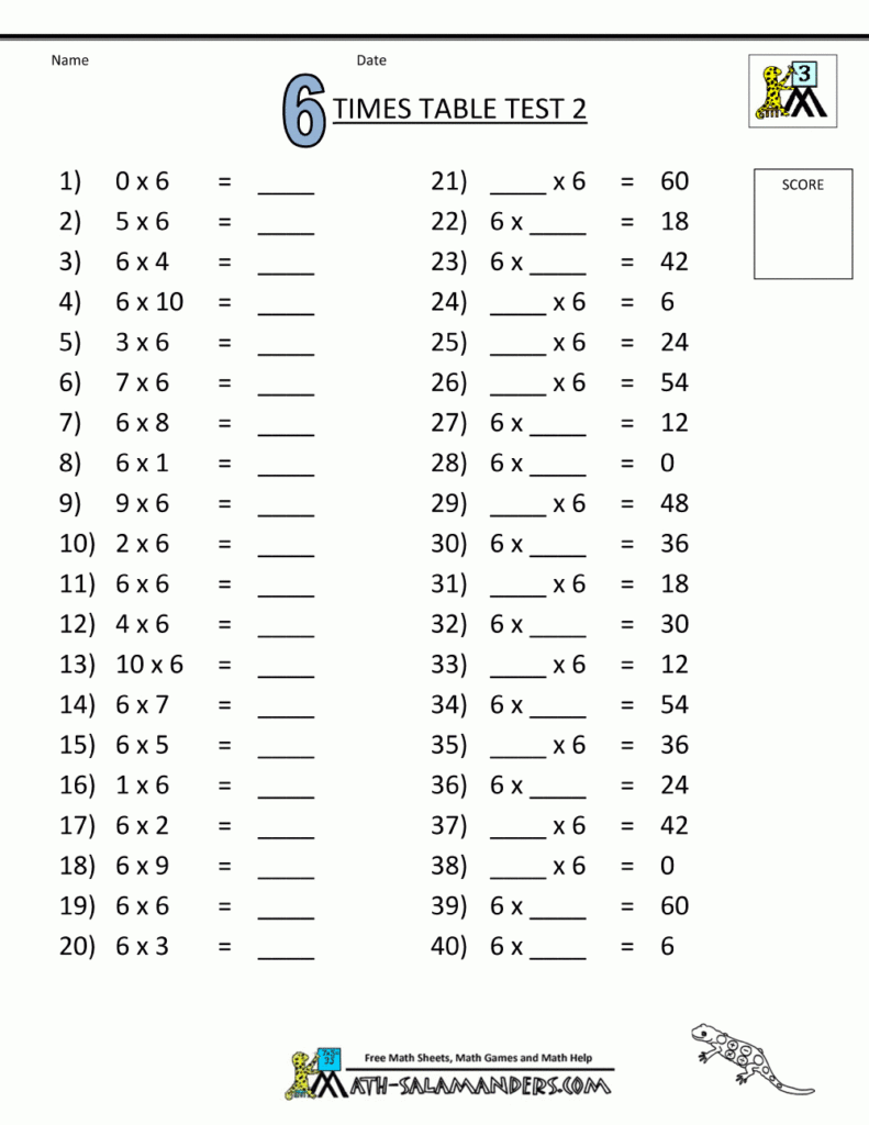 Times Tables Tests   6 7 8 9 11 12 Times Tables Throughout Multiplication Worksheets 6 7 8 9