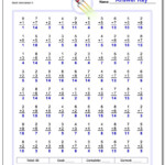 Two Minute Addition Worksheets With Regard To 4's Multiplication Worksheets 100 Problems