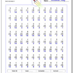 Two Minute Addition Worksheets with regard to 4's Multiplication Worksheets 100 Problems