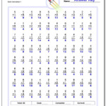 Two Minute Addition Worksheets Within Multiplication Worksheets Mad Minute