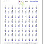 Two Minute Test No X1 Or X0 Problems Worksheet in Multiplication Worksheets Mad Minute