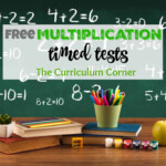 Updated* Multiplication Timed Tests - The Curriculum Corner 123 with Free Printable Multiplication Facts Quiz