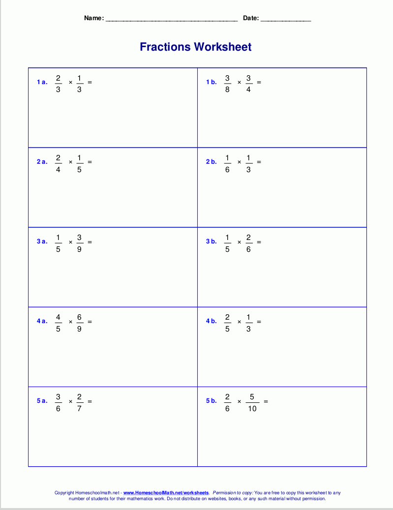 Worksheets For Fraction Multiplication within Multiplication Worksheets 7Th Grade Pdf