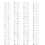 100 Horizontal Multiplication/division Questions (Facts 1 To intended for Multiplication Worksheets Mixed