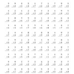 100 Single-Digit Addition Questions With Some Regrouping (A) throughout Multiplication Worksheets Drills