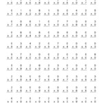 100 Vertical Questions    Multiplication Facts    01 9 (A) In Printable Multiplication Test 0 9
