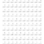 100 Vertical Questions -- Multiplication Facts -- 1-61 in Worksheets Multiplication Grade 6