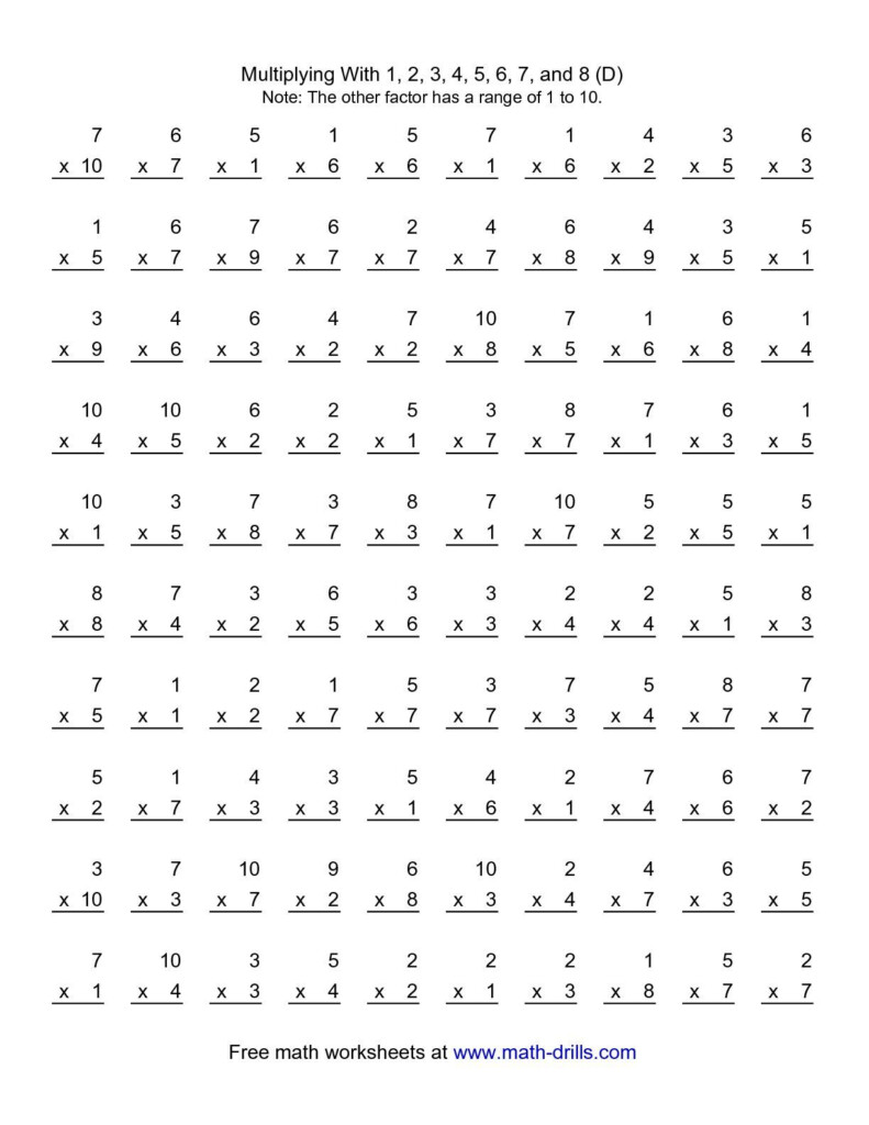 100 Vertical Questions Multiplication Facts 1 81 In Multiplication Worksheets Numbers 1 10 100 Vertical Questions Multiplication Facts 1 81 In Multiplication Worksheets Numbers 1 10