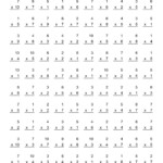 100 Vertical Questions -- Multiplication Facts -- 1-81 intended for Multiplication Worksheets 5 6 7