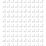 100 Vertical Questions    Multiplication Facts    1 81 Intended For Printable 100 Multiplication Facts Worksheet