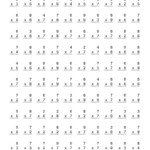 100 Vertical Questions -- Multiplication Facts -- 6-82-9 (A) inside Printable 100 Multiplication Facts Worksheet