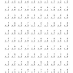 100 Vertical Questions -- Multiplication Facts -- 6-82-9 (A) intended for Printable 100 Multiplication Facts