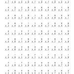 100 Vertical Questions -- Multiplication Facts -- 7-91-9 (A) inside Multiplication Worksheets X9