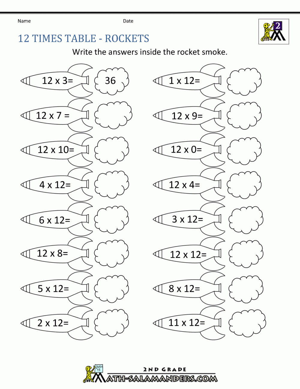 12 Times Table throughout Printable Multiplication By 12