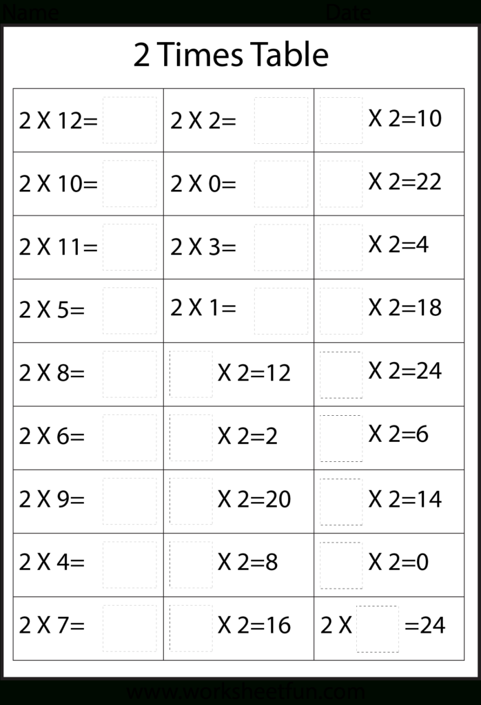2  12 Times Table Worksheets | Times Tables Worksheets, Math Throughout Printable Multiplication Table Quiz