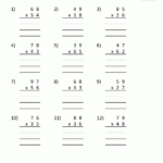 2 Digit Multiplication Worksheet for Free Printable Multiplication For Elementary Students