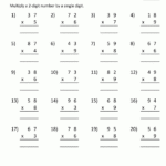 2 Digit Multiplication Worksheet for Worksheets On Multiplication For Grade 2