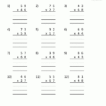 2 Digit Multiplication Worksheet Inside 4 Multiplication Worksheets