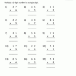 2 Digit Multiplication Worksheet Intended For Multiplication Worksheets No Regrouping