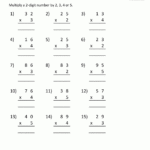 2 Digit Multiplication Worksheet regarding Multiplication Worksheets Of 2