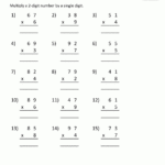 2 Digit Multiplication Worksheet regarding Printable Multiplication Facts Worksheets