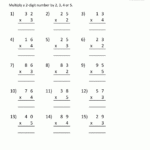 2 Digit Multiplication Worksheet throughout Multiplication Worksheets One Digit