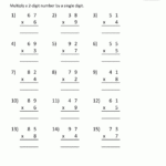 2 Digit Multiplication Worksheet throughout Printable Multiplication Facts Practice