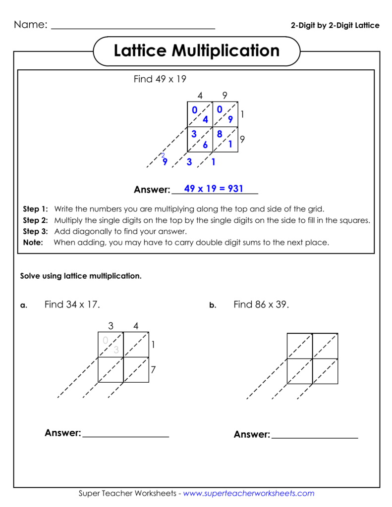 2 Digit2 Digit Lattice Lattice Multiplication Intended For Multiplication Worksheets Lattice Method 2 Digit2 Digit Lattice Lattice Multiplication Intended For Multiplication Worksheets Lattice Method
