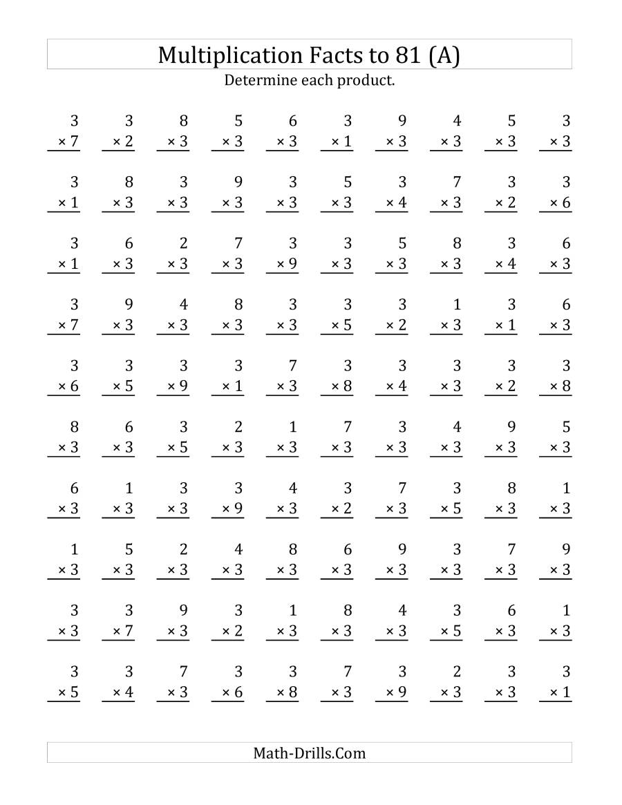 28+ [ 2 3 4 5 Times Tables Worksheet ] | Multiplication3 for Multiplication 4 Printable