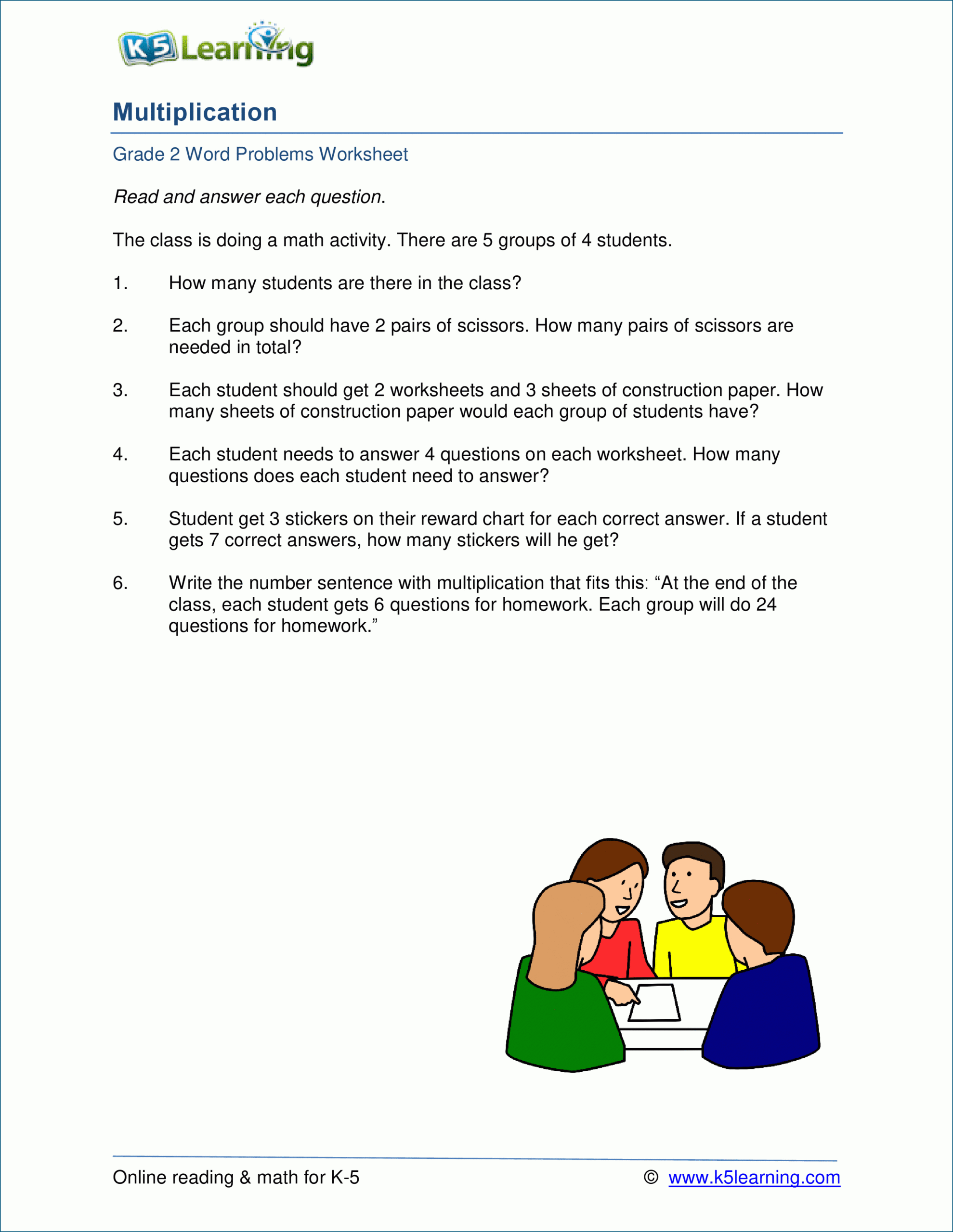 2Nd Grade Math Word Problem Worksheets – Free And Printable for Worksheets On Multiplication Word Problems For Grade 4 2Nd Grade Math Word Problem Worksheets - Free And Printable for Worksheets On Multiplication Word Problems For Grade 4