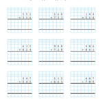 3-Digit3-Digit Multiplication With Grid Support (A) intended for Printable 3 Multiplication Worksheets