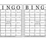 30 Images Of Printable Multiplication Bingo Template Pertaining To Printable Multiplication Bingo Game