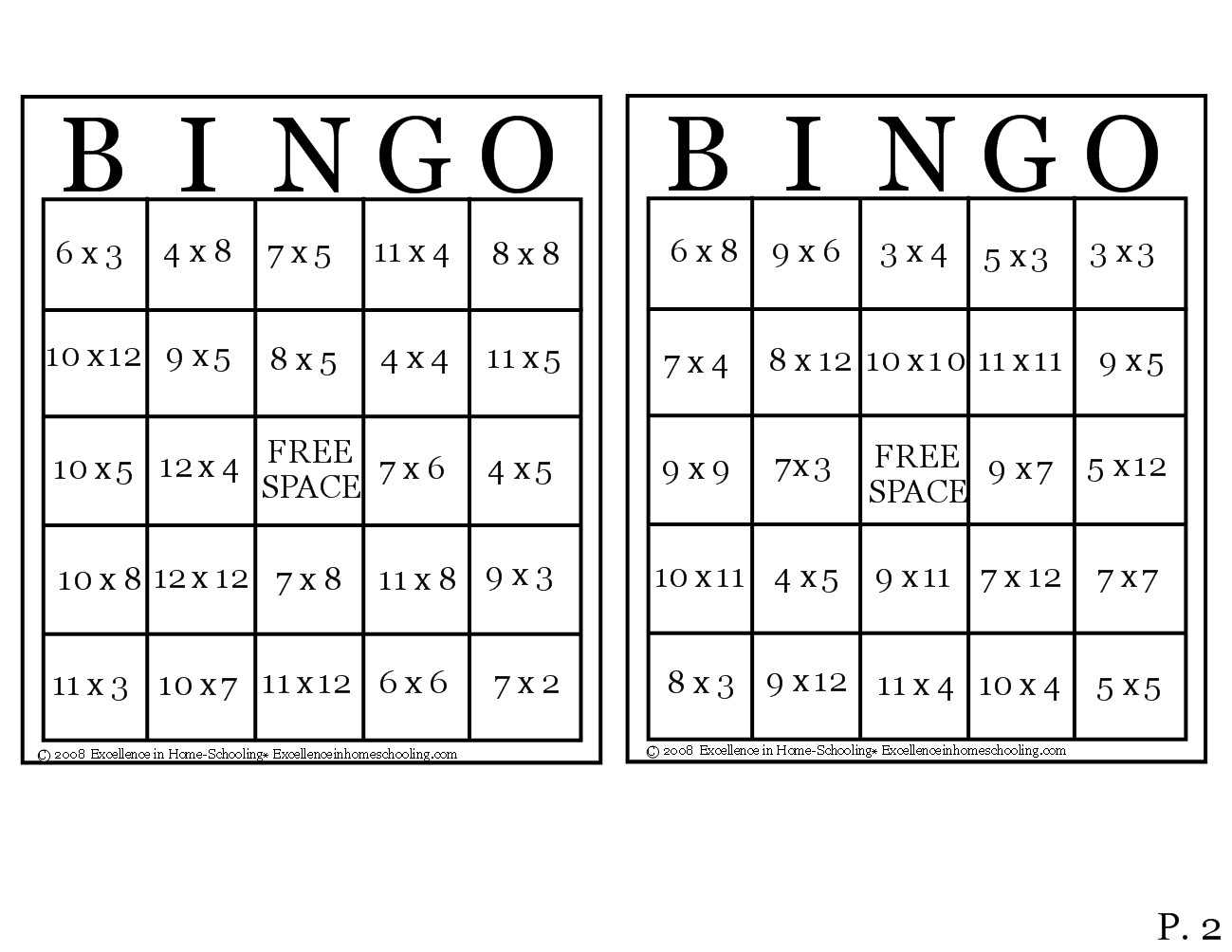 math-bingo-printable